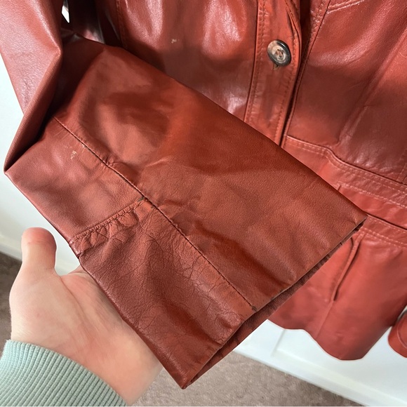 Vintage Garfin Leathers Kirk's Suede Life Women's 14 Leather Trench Coat - Picture 5 of 11